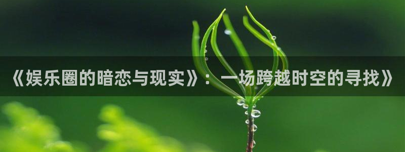 永盈welcome电子有限公司：《娱乐圈的暗恋与现实》：一场跨越时空的寻找》