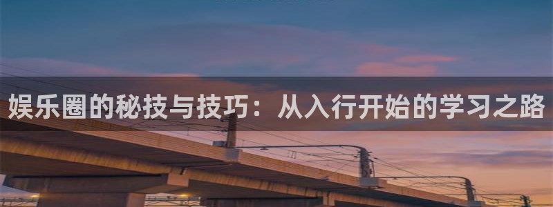 永盈welcome4代理：娱乐圈的秘技与技巧：从入行开始的学习之路