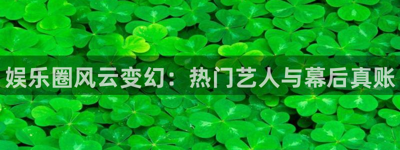 永盈welcome体育官网注册：娱乐圈风云变幻：热门艺人与幕后真账